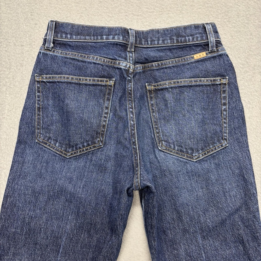 AYR The Legend Jeans Womens 27S Dark Wash Blue High Rise Straight Leg USA Made - Picture 12 of 14